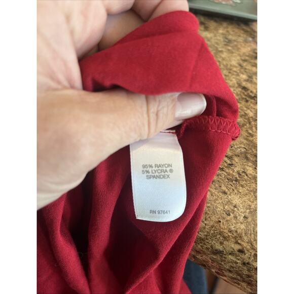 J. Jill Wearever Collection Women's Red Knit Dress SP Holiday Capsule Pleats - Picture 10 of 10